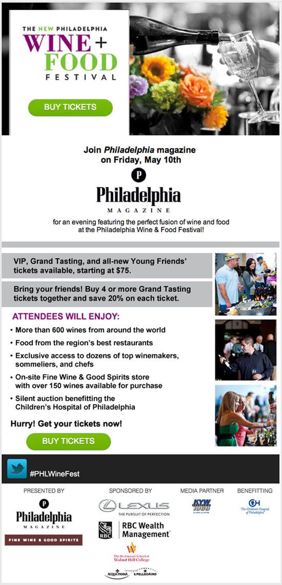 Details on The Philadelphia Wine + Food Festival
