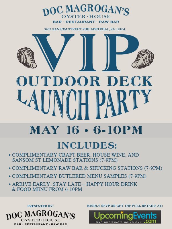 Details on VIP Outdoor Deck Launch Party