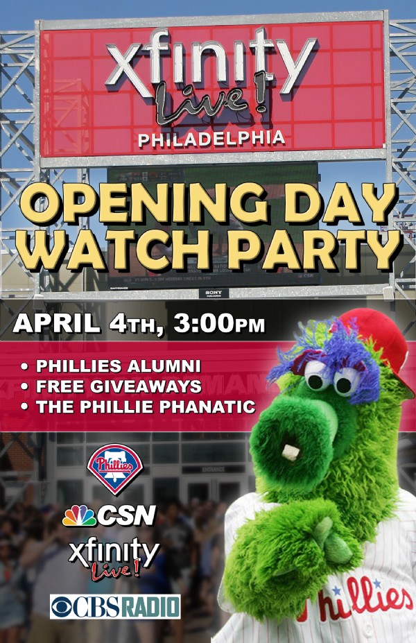Details on Phillies Season Opener Party