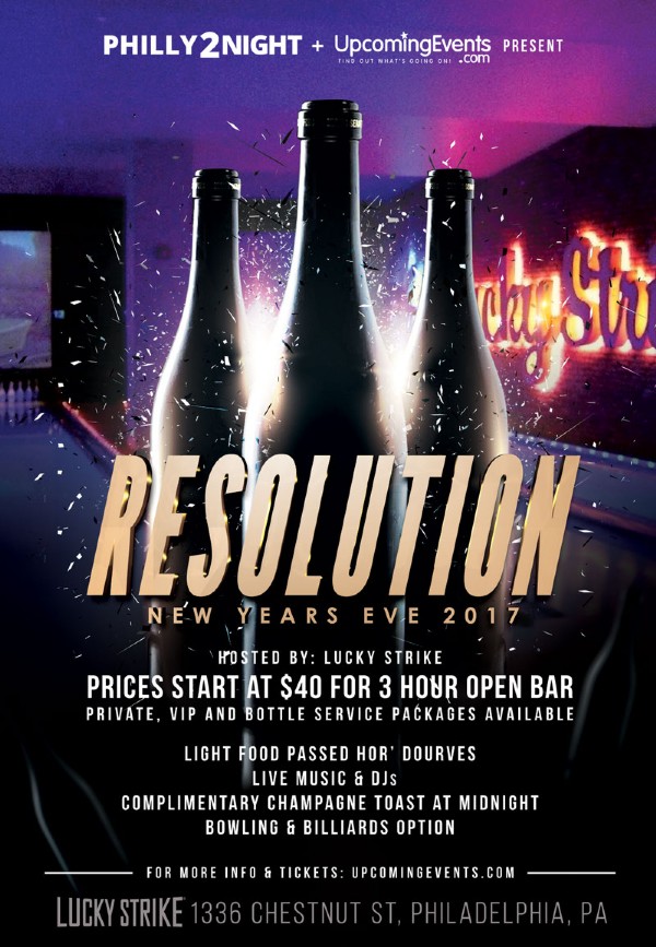 Details on RESOLUTION 2017 - New Year's Eve at Lucky Strike