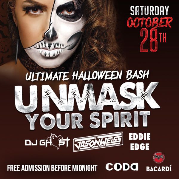 Details on Unmask Your Spirit Halloween Bash at Coda