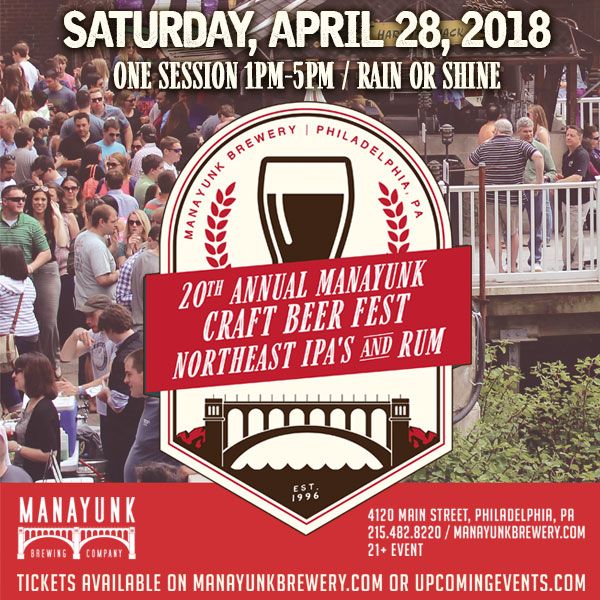 Details on 20th Annual Manayunk Craft Beer and Rum Festival